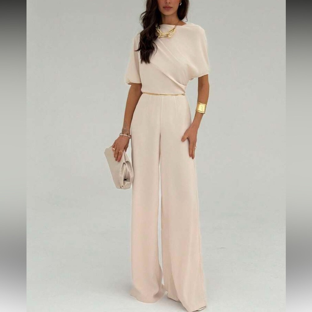 Elegant  Apricot Jumpsuit